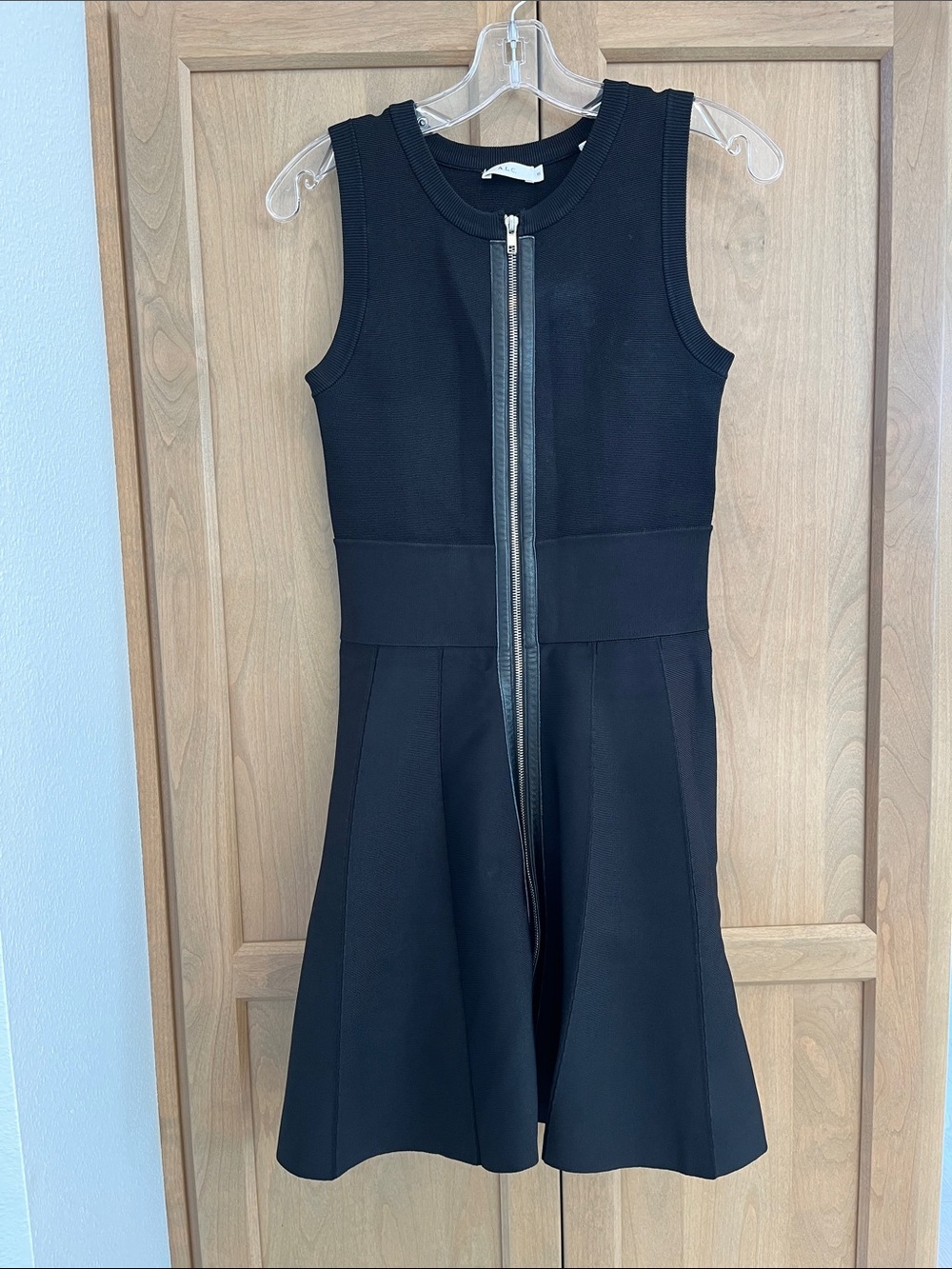 ALC Leather Trim Dress